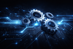 Glowing gears and digital circuits